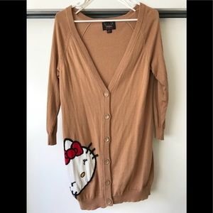 Forever 21 for Hello Kitty Brown long cardigan
